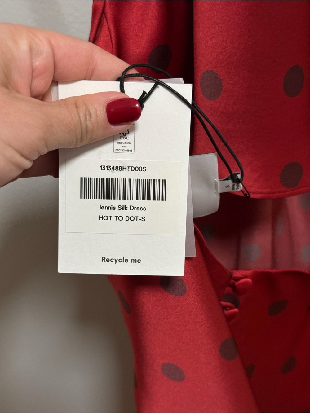 Polka dot silk halter‎ mini dress Reformation Jennis hot to dot summer going out - Picture 5 of 6